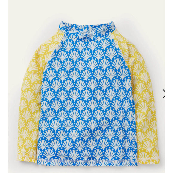 nwt boden Long-sleeved Rash Guard Hotchpotch Coral size 5-6Y - Picture 1 of 2